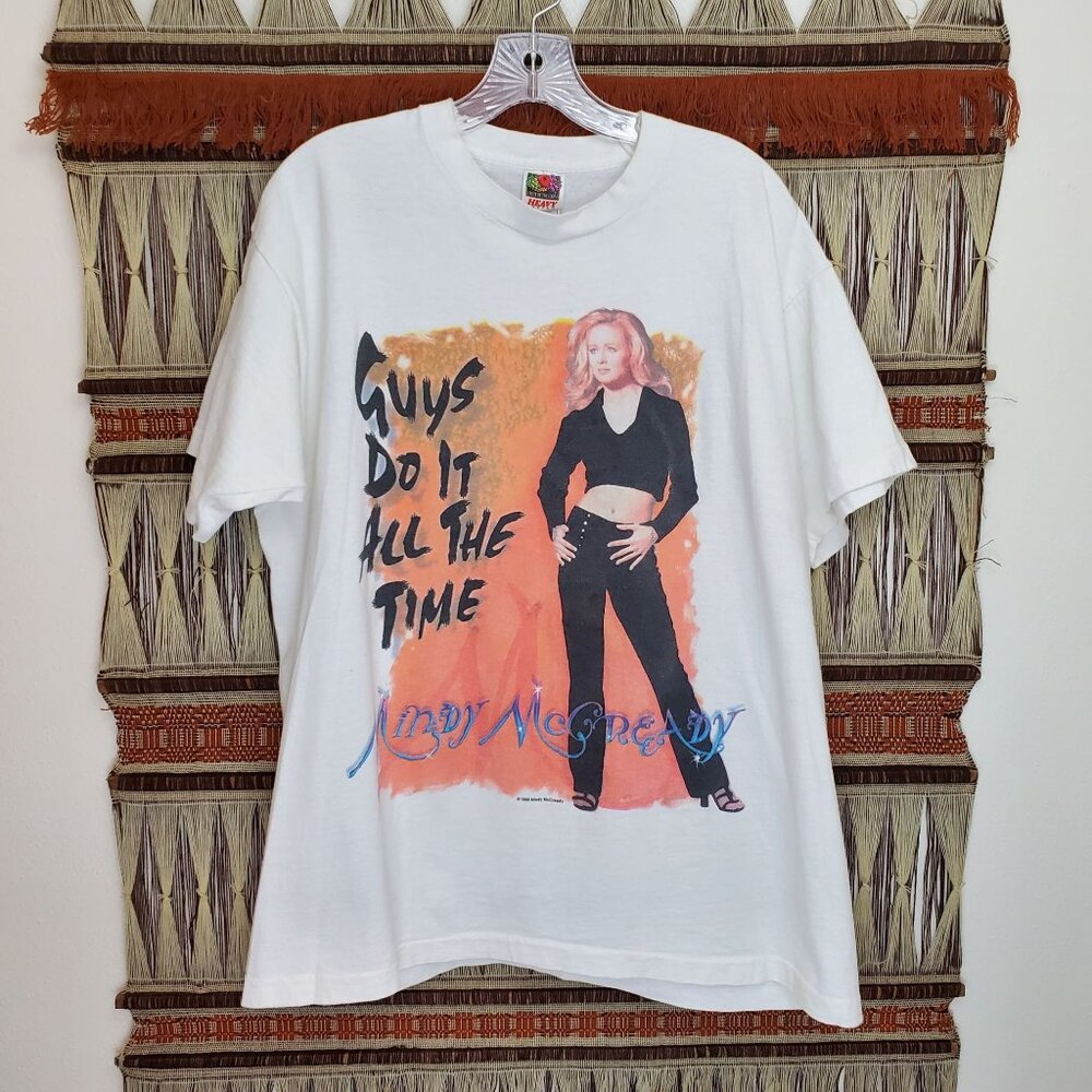 Mindy McCready vintage 90's single stitch Guys Do It All The Time promo tee